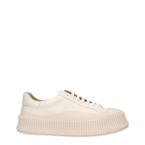 Jil Sander Beige Leather Platform Men's Sneakers